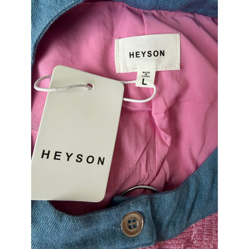 HEYSON Sleeveless Button-Front Dress NWT Size LARGE