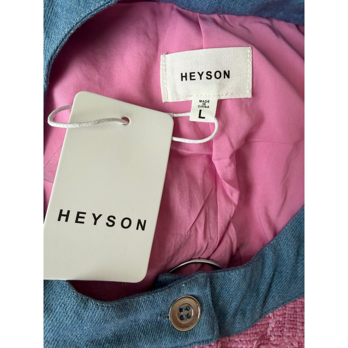 HEYSON Sleeveless Button-Front Dress NWT Size LARGE