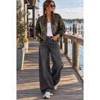 FREE PEOPLE Satin Bomber Jacket NWOT Size SMALL