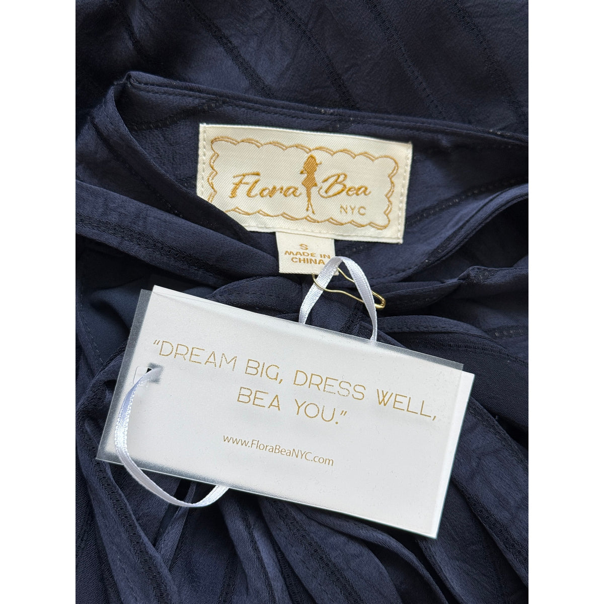 FLORA BEA NYC Risse Mini Dress in NEW NAVY NWT SMALL