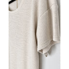 P.J. SALVAGE Textured Essentials Rib Short Sleeve Top NWT Size Medium