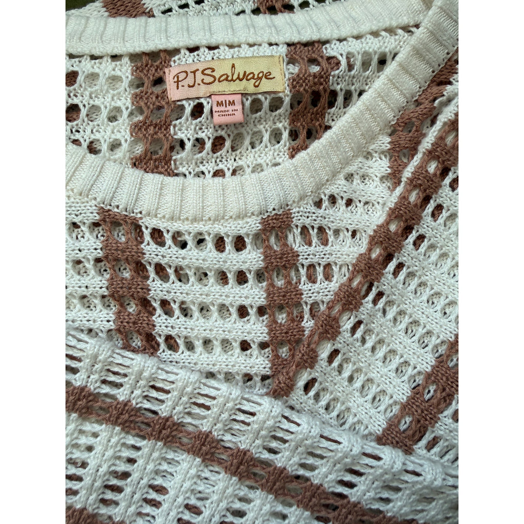 EXCLUSIVE SUMMER 2026!! PJ SALVAGE Open Knit Lounge Top NWT MEDIUM