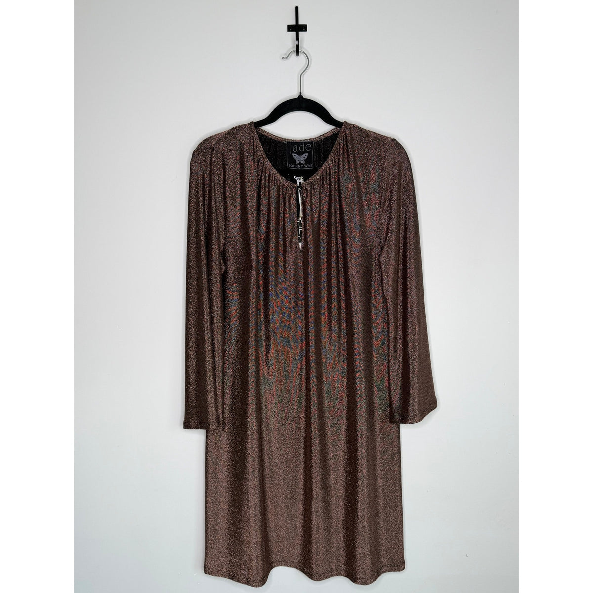 JADE by JOHNNY WAS Bronze Metallic Dress NWT Size SMALL