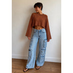 HIDDEN JEANS Tracey Cropped Relaxed Straight Jean NWT Size 26