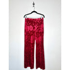 JOHNNY WAS Embossed Stretch Velvet Wide Leg Pant NWT SMALL