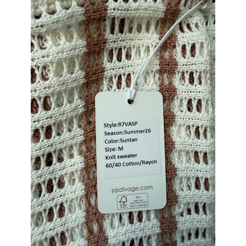 EXCLUSIVE SUMMER 2026!! PJ SALVAGE Open Knit Lounge Top NWT MEDIUM