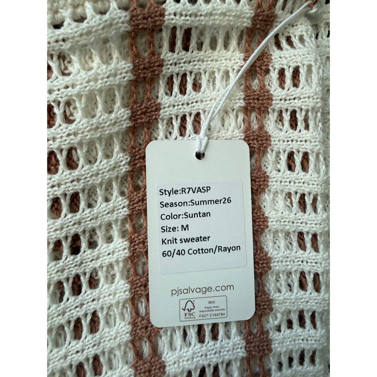 EXCLUSIVE SUMMER 2026!! PJ SALVAGE Open Knit Lounge Top NWT MEDIUM