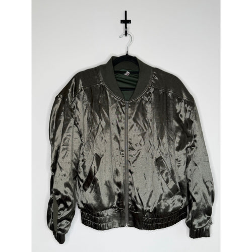 FREE PEOPLE Satin Bomber Jacket NWOT Size SMALL