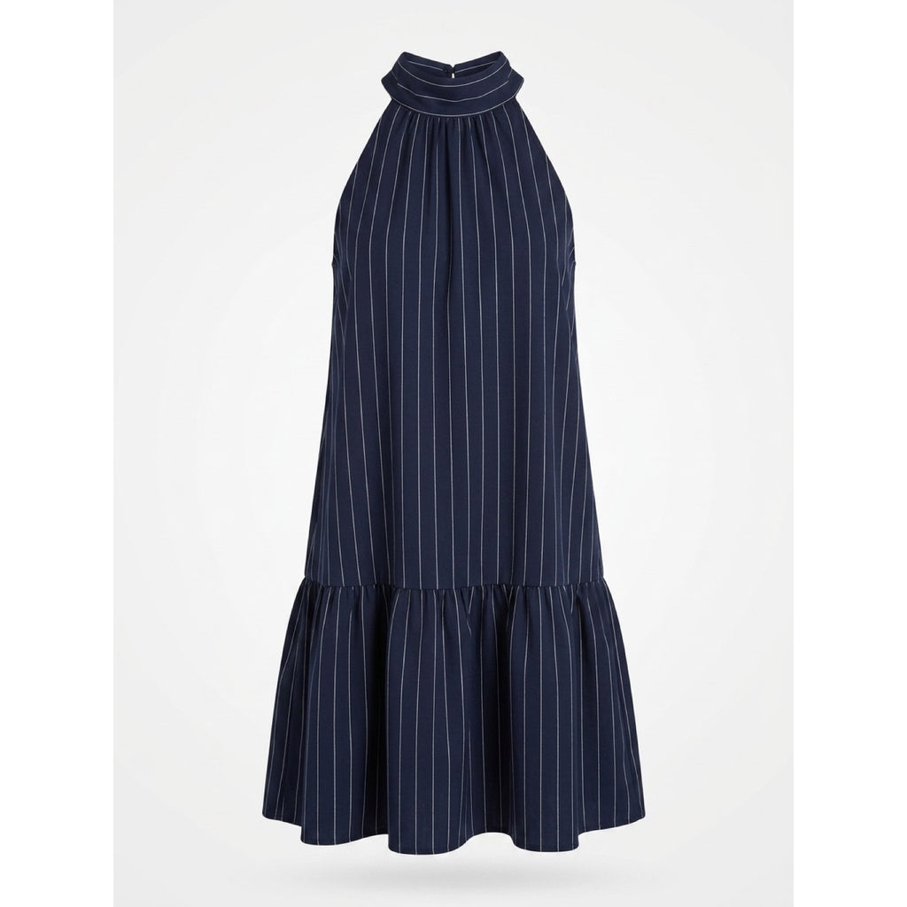 FLORA BEA NYC Tori Dress in NAVY PINSTRIPE NWT SMALL