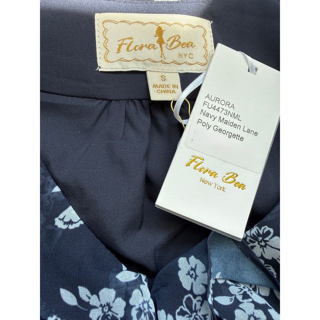 FLORA BEA NYC Aurora Top in Navy Maiden Lane NWT SMALL