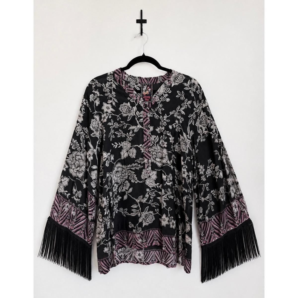 JOHNNY WAS Edina Fringe Blouse NWT Size SMALL