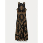 WEST OF Claire Scarf Print Sleeveless Maxi Dress Size M