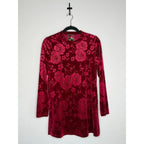 JOHNNY WAS Embossed Stretch Velvet Tunic NWT Size SMALL