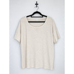 P.J. SALVAGE Textured Essentials Rib Short Sleeve Top NWT Size Medium