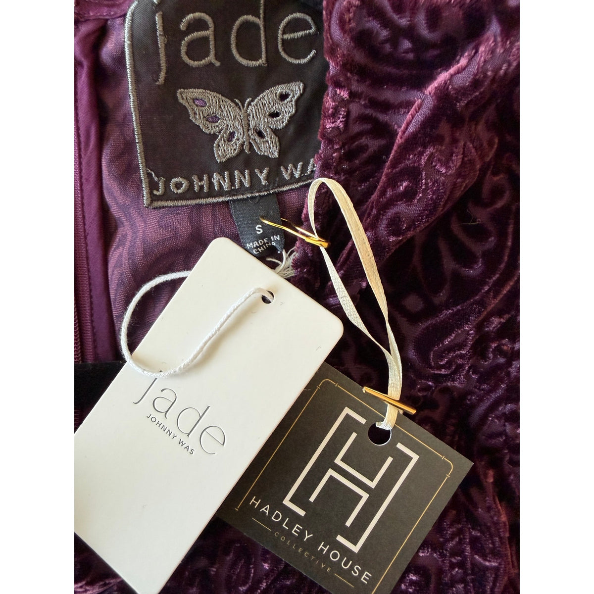 JADE by JOHNNY WAS Donovan Velvet Dress NWT Size SMALL