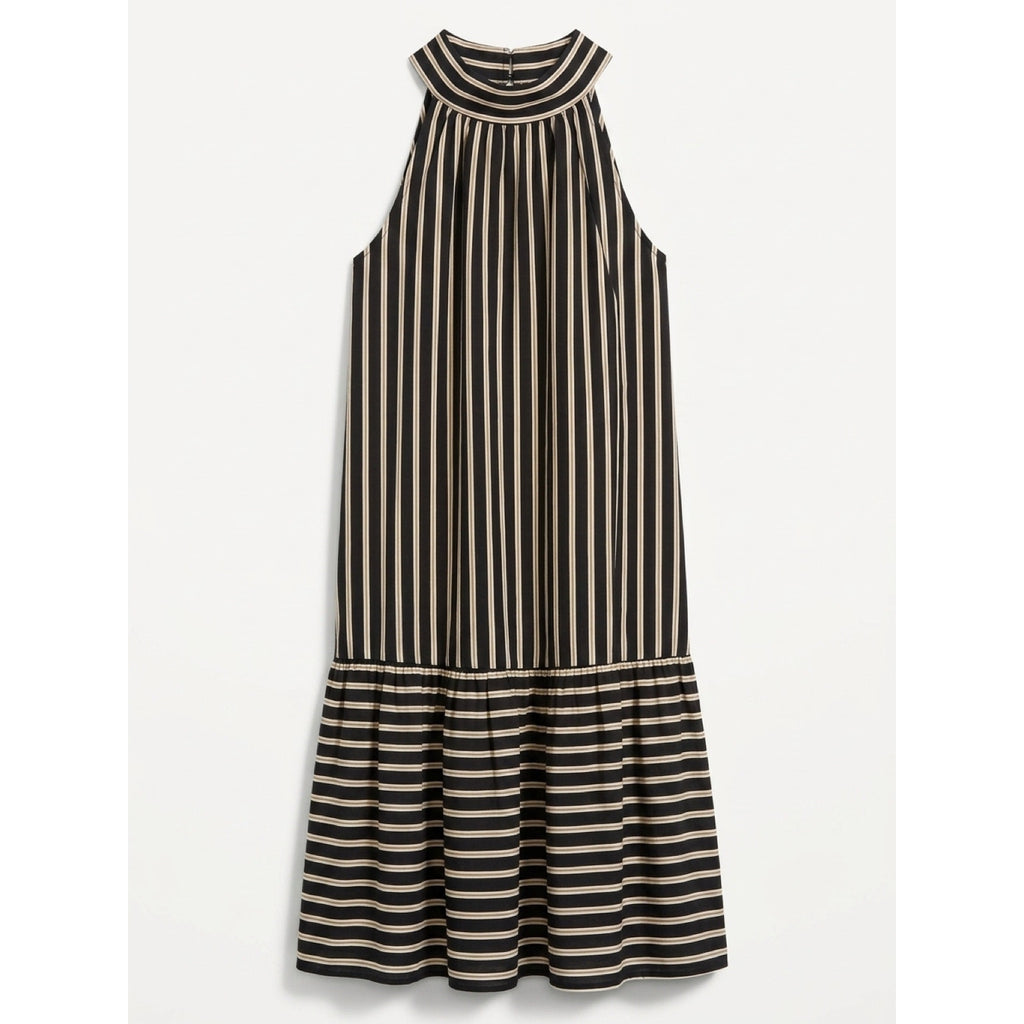 FLORA BEA NYC Tori Dress in Night Black Stripe NWT SMALL