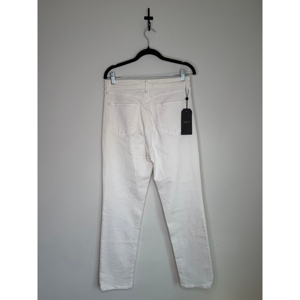 RAG & BONE High Rise Ankle Cigerette Jean Optic White NWT Size 30