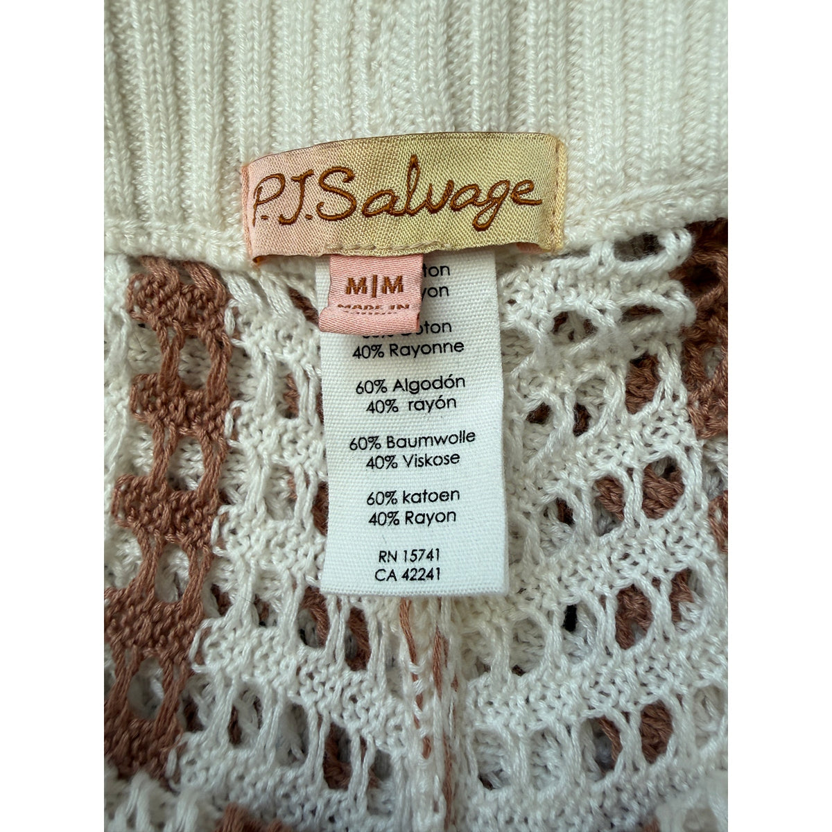 EXCLUSIVE SUMMER 2026!! PJ SALVAGE Open Knit Lounge Pants NWT MEDIUM