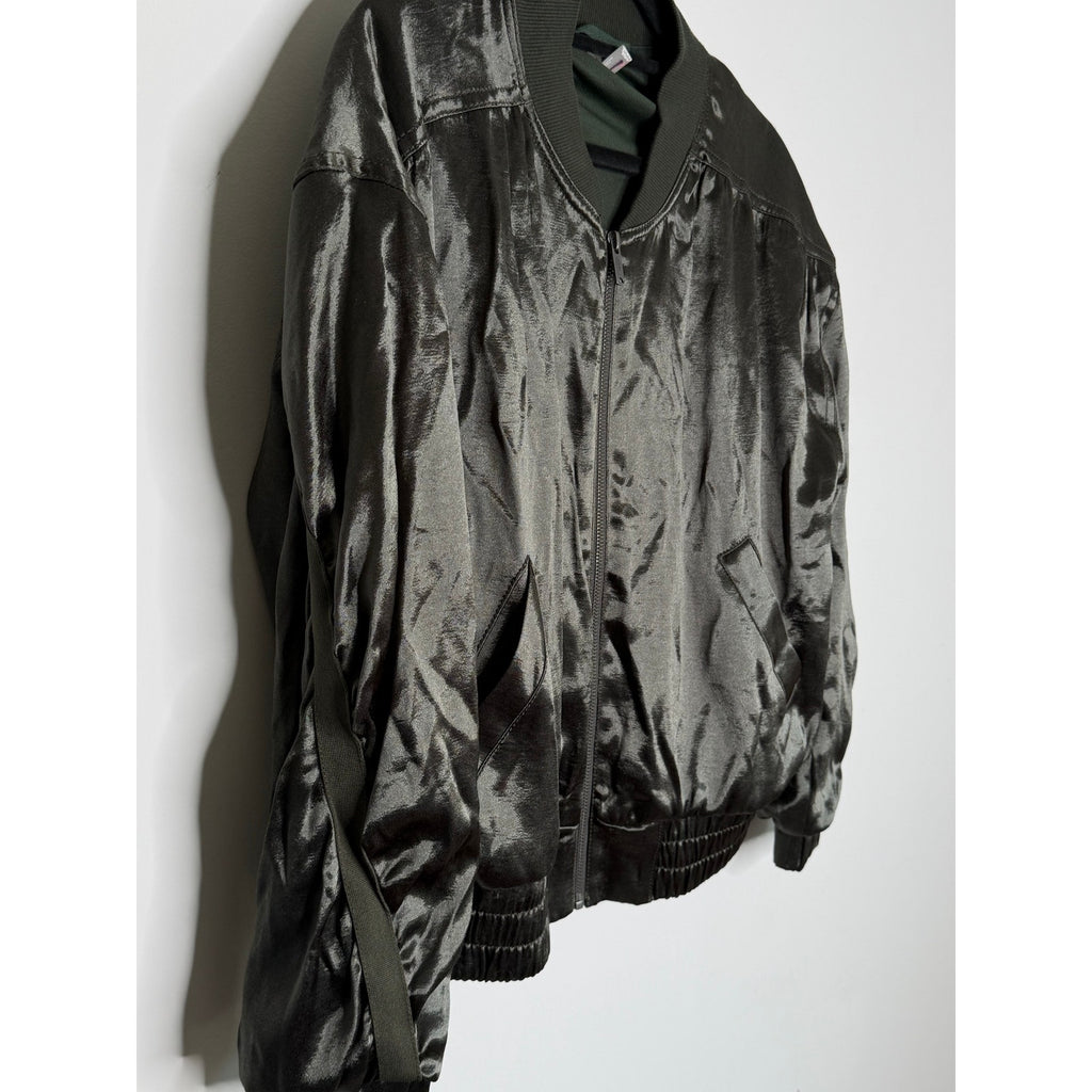 FREE PEOPLE Satin Bomber Jacket NWOT Size SMALL