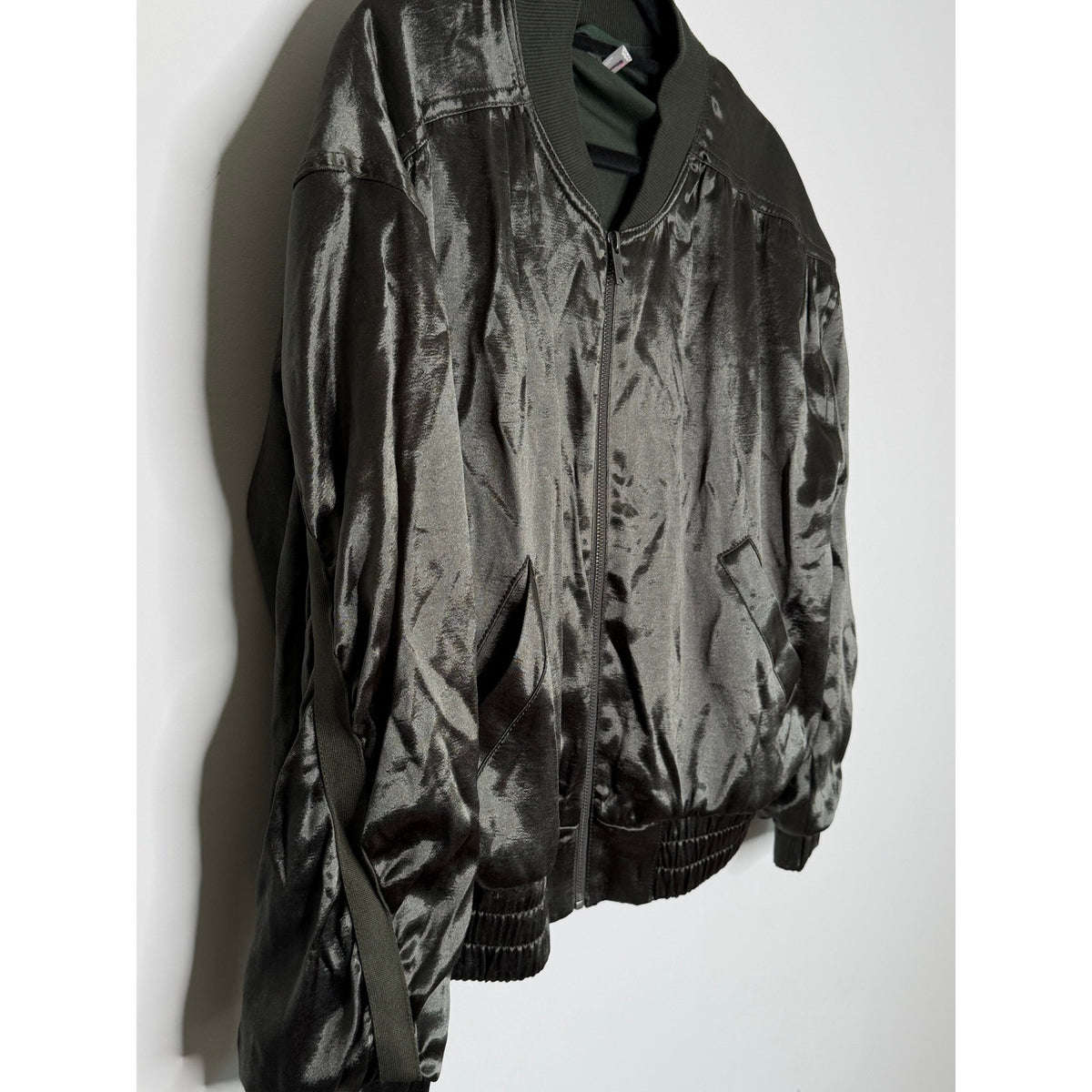 FREE PEOPLE Satin Bomber Jacket NWOT Size SMALL