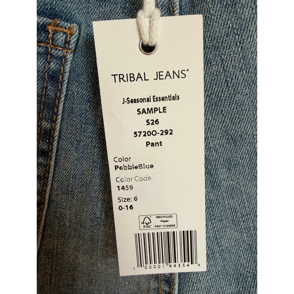 TRIBAL JEANS Audrey Mid Rise Girlfriend Barrel Leg l Jamba Balloon Jeans NWT Size 6