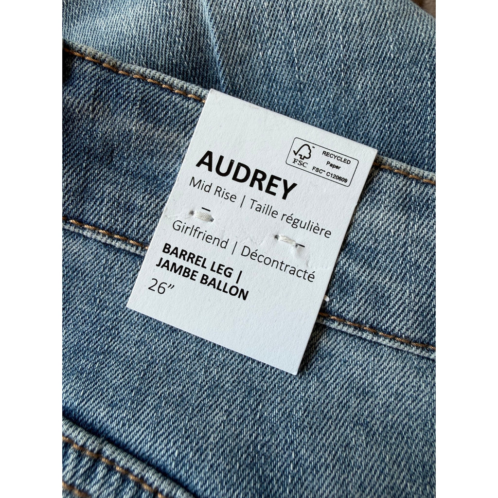 TRIBAL JEANS Audrey Mid Rise Girlfriend Barrel Leg l Jamba Balloon Jeans NWT Size 6
