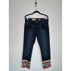 PILCRO AND THE LETTERPRESS Boho Embroidered Cuff Jean Size 29