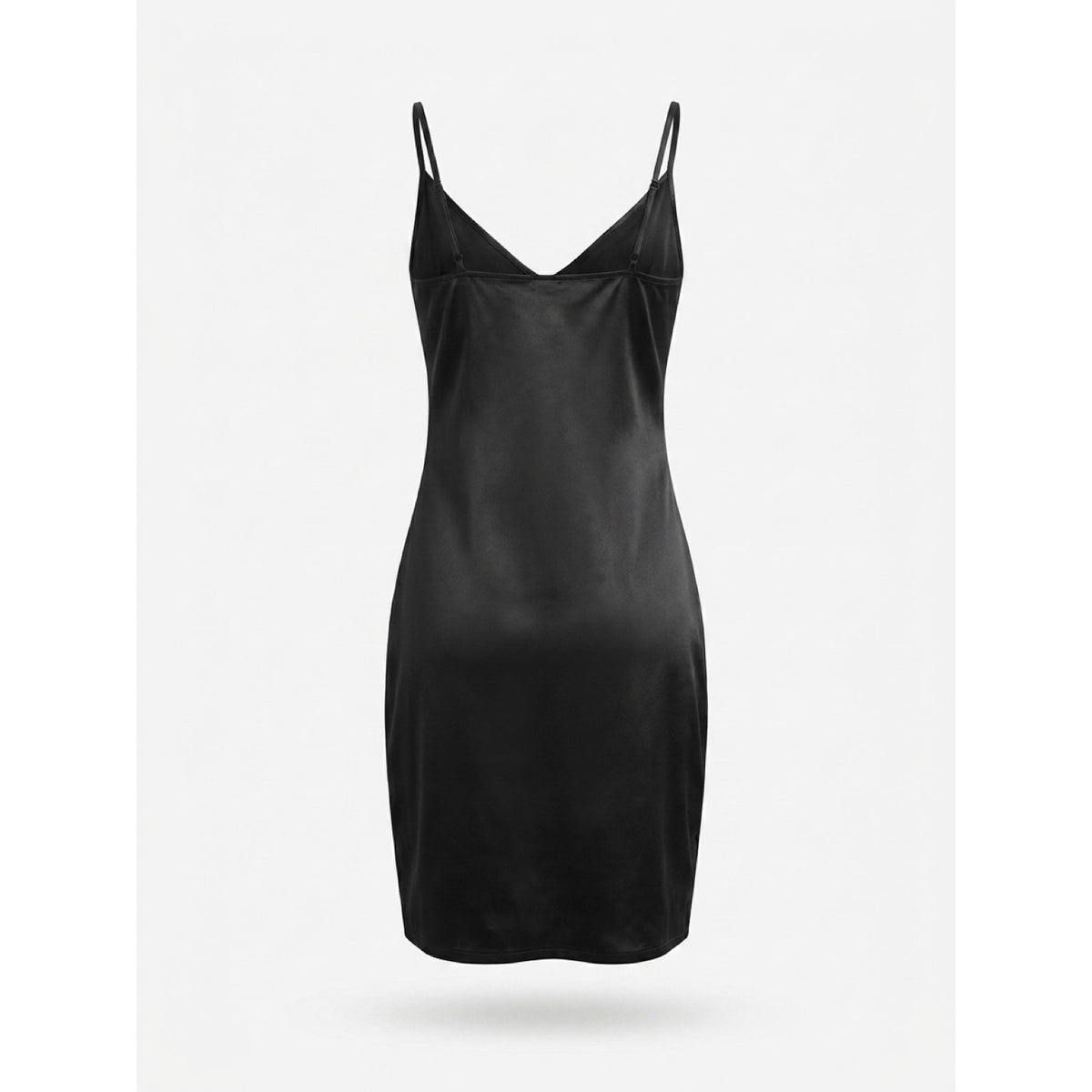 LOEMES Black Satin Cowl Neck Mini Dress NWOT LARGE