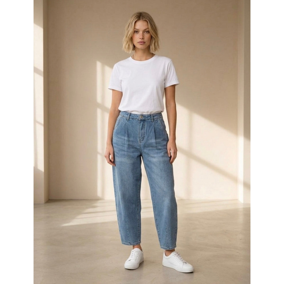 TRIBAL JEANS Audrey Mid Rise Girlfriend Barrel Leg l Jamba Balloon Jeans NWT Size 6