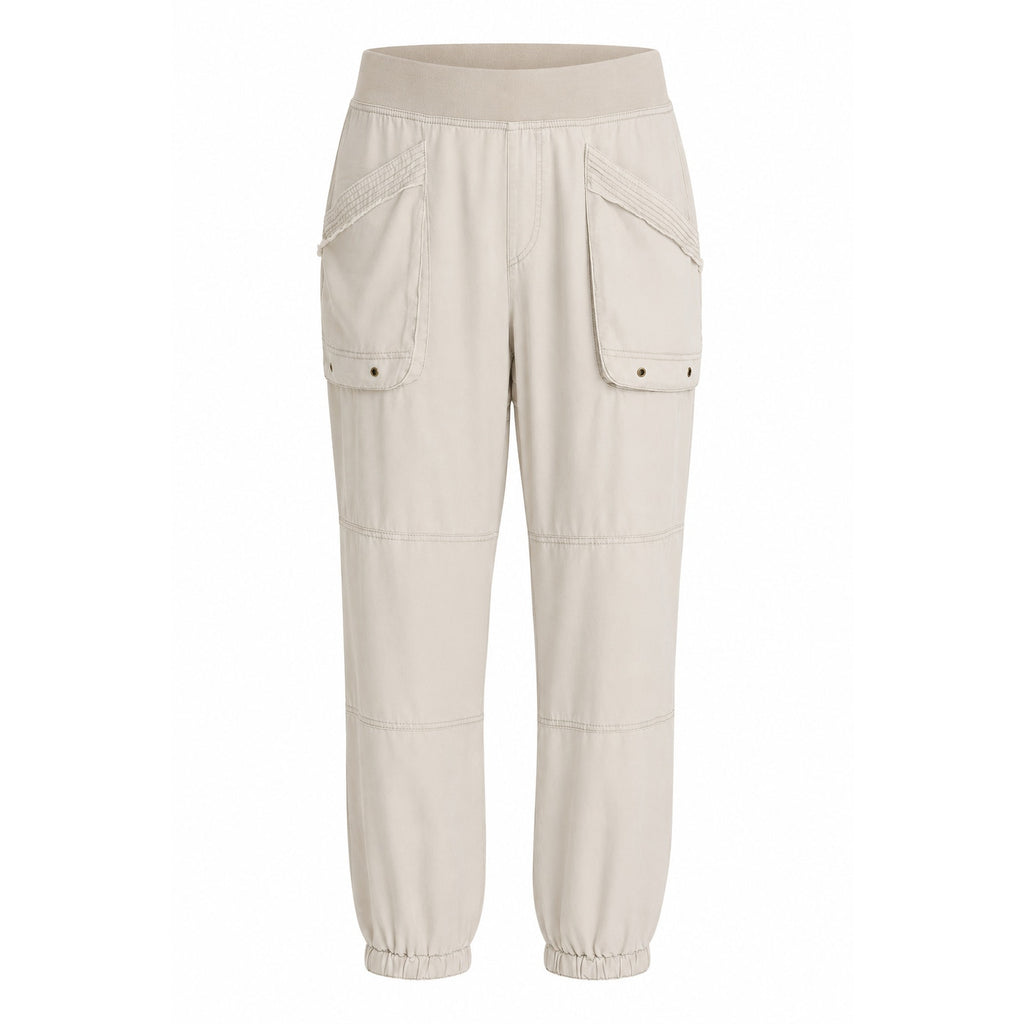XCVI Chattaway Twill Banded Jogger Pant in Warm Clay Beige Size S