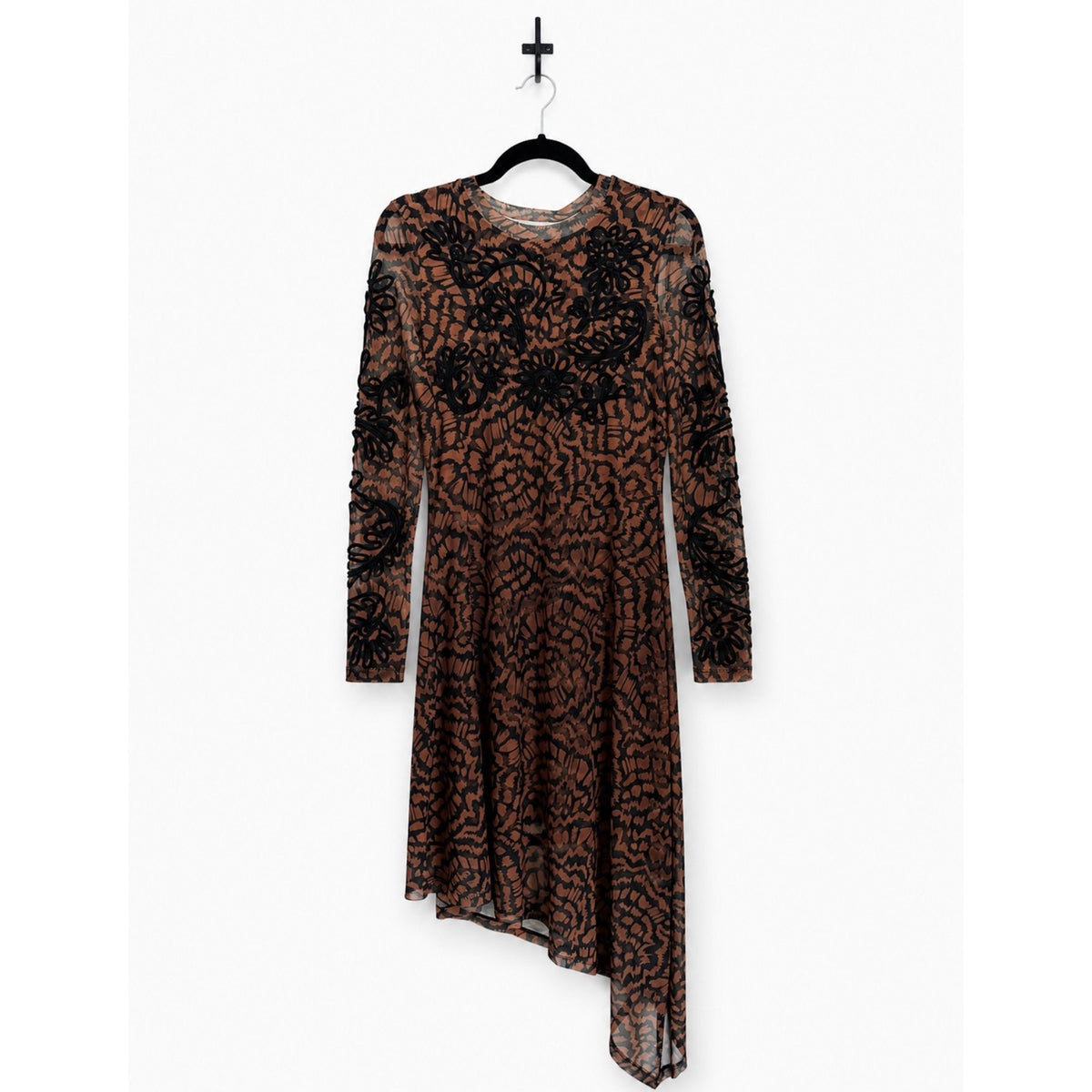 JOHNNY WAS Shelly Asymmetrical Mesh Dress NWT Size SMALL