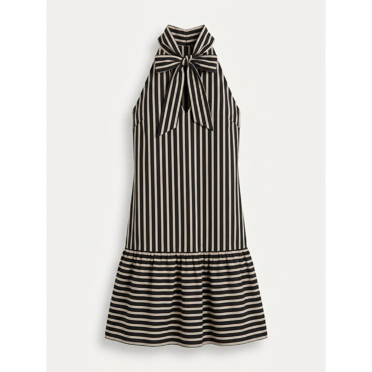 FLORA BEA NYC Tori Dress in Night Black Stripe NWT SMALL