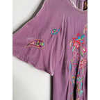 JOHNNY WAS Karime Velvet Flutter Sleeve Raglan Dress NWT Size SMALL