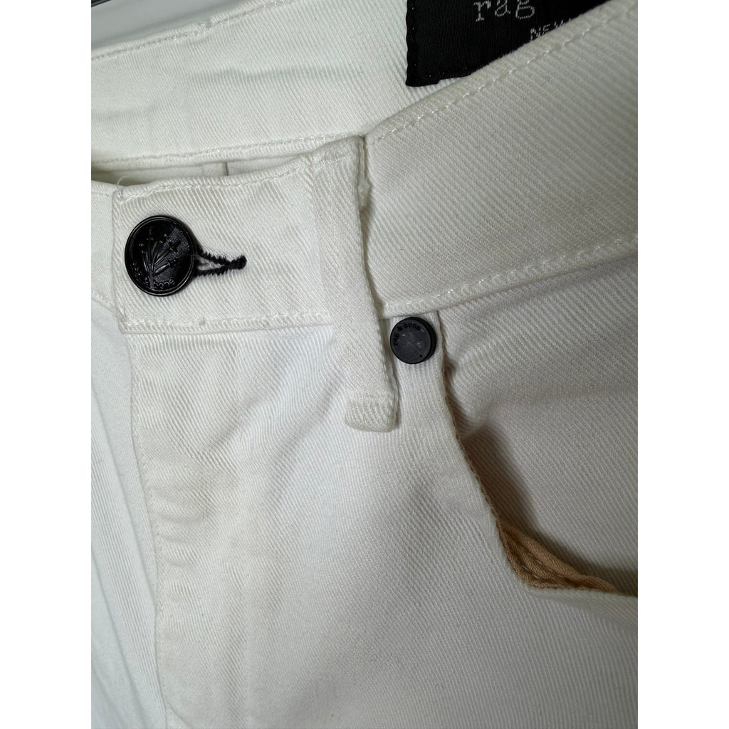 RAG & BONE High Rise Ankle Cigerette Jean Optic White NWT Size 30