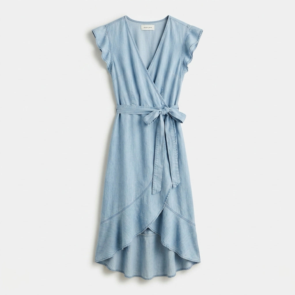 DEAR JOHN ANAHI TENCEL WRAP DRESS NWOT XS