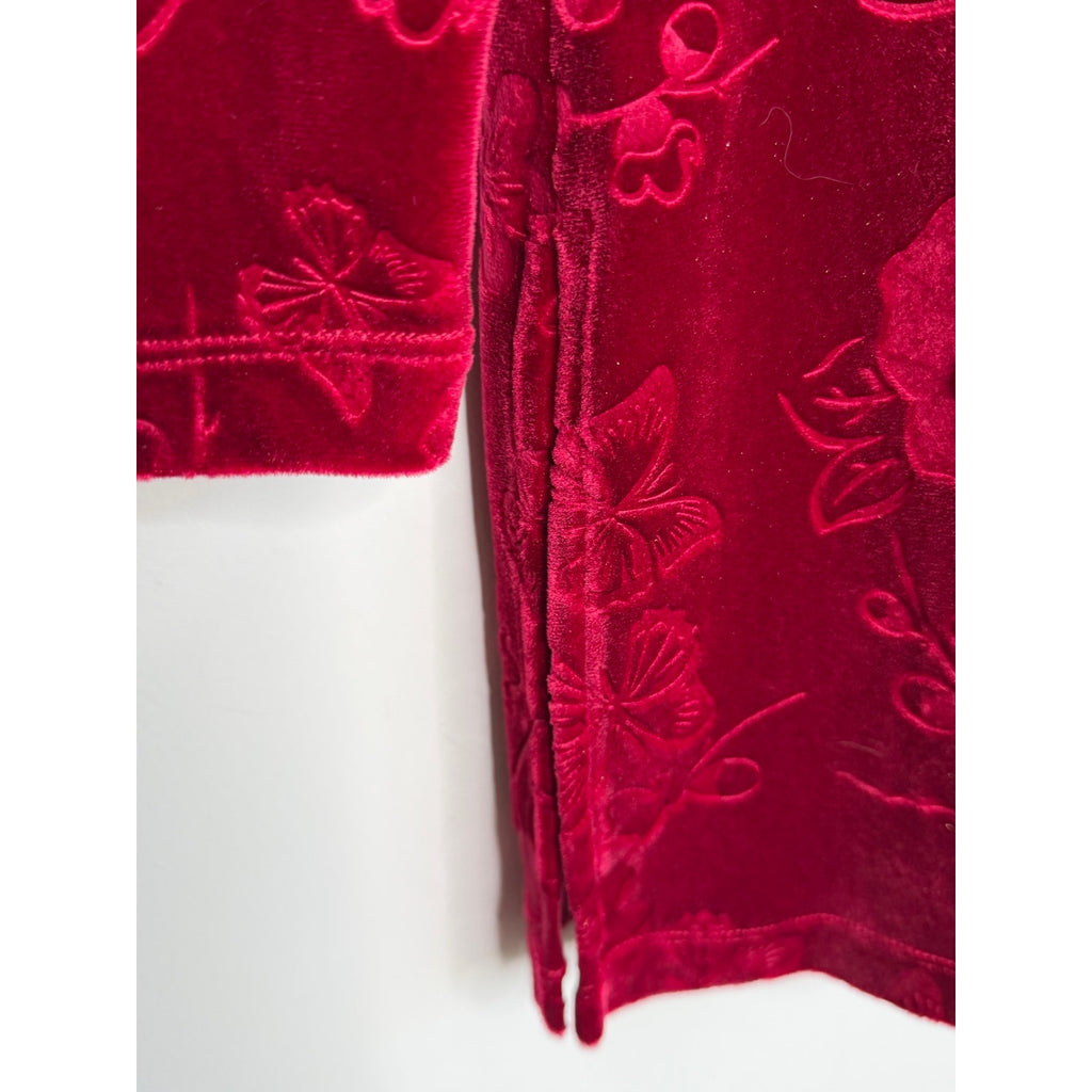 JOHNNY WAS Embossed Stretch Velvet Tunic NWT Size SMALL