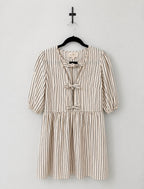 FLORA BEA Westie Tuxedo Stripe Dress NWT Size SMALL