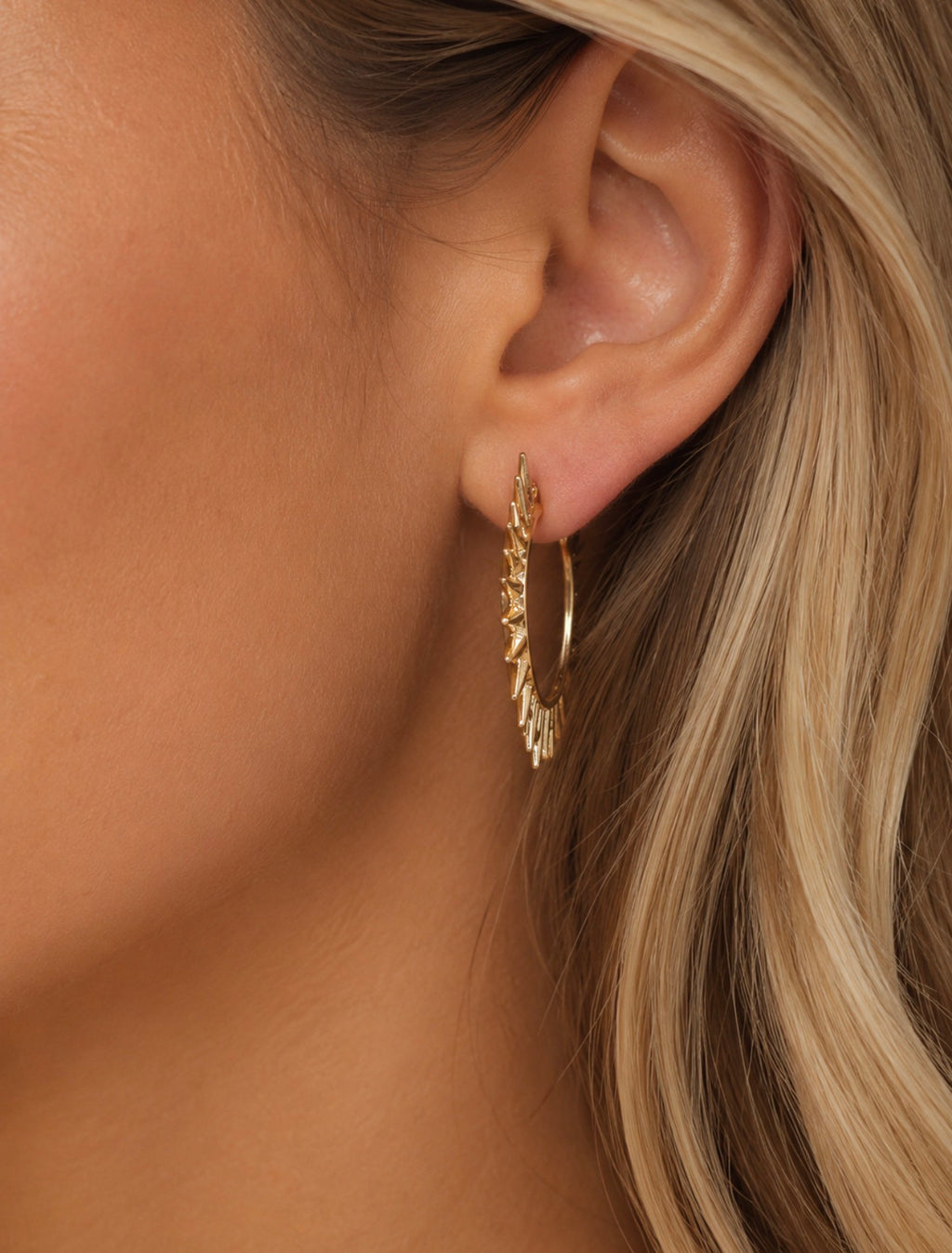 Sunburst Hoop Earrings