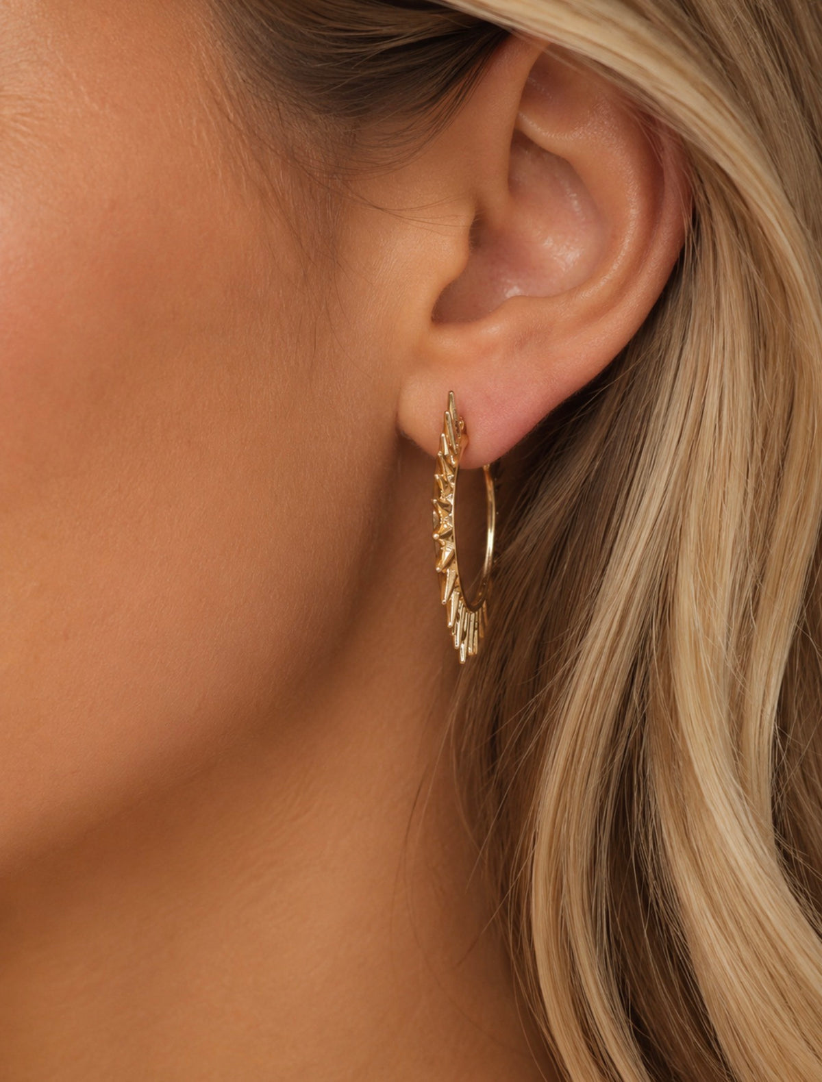 Sunburst Hoop Earrings