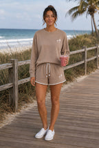 Palms Away Shorts - Vintage French Terry