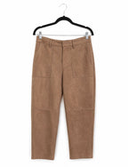 Contempory Faux Suede Utility Trousers