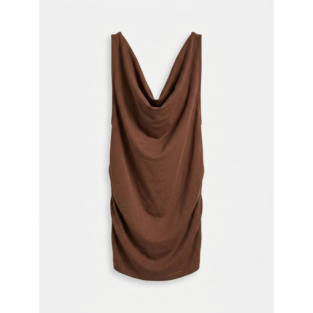 FLORA BEA Misly Brown Jersey Top Size S