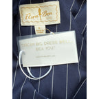 FLORA BEA NYC Tori Dress in NAVY PINSTRIPE NWT SMALL