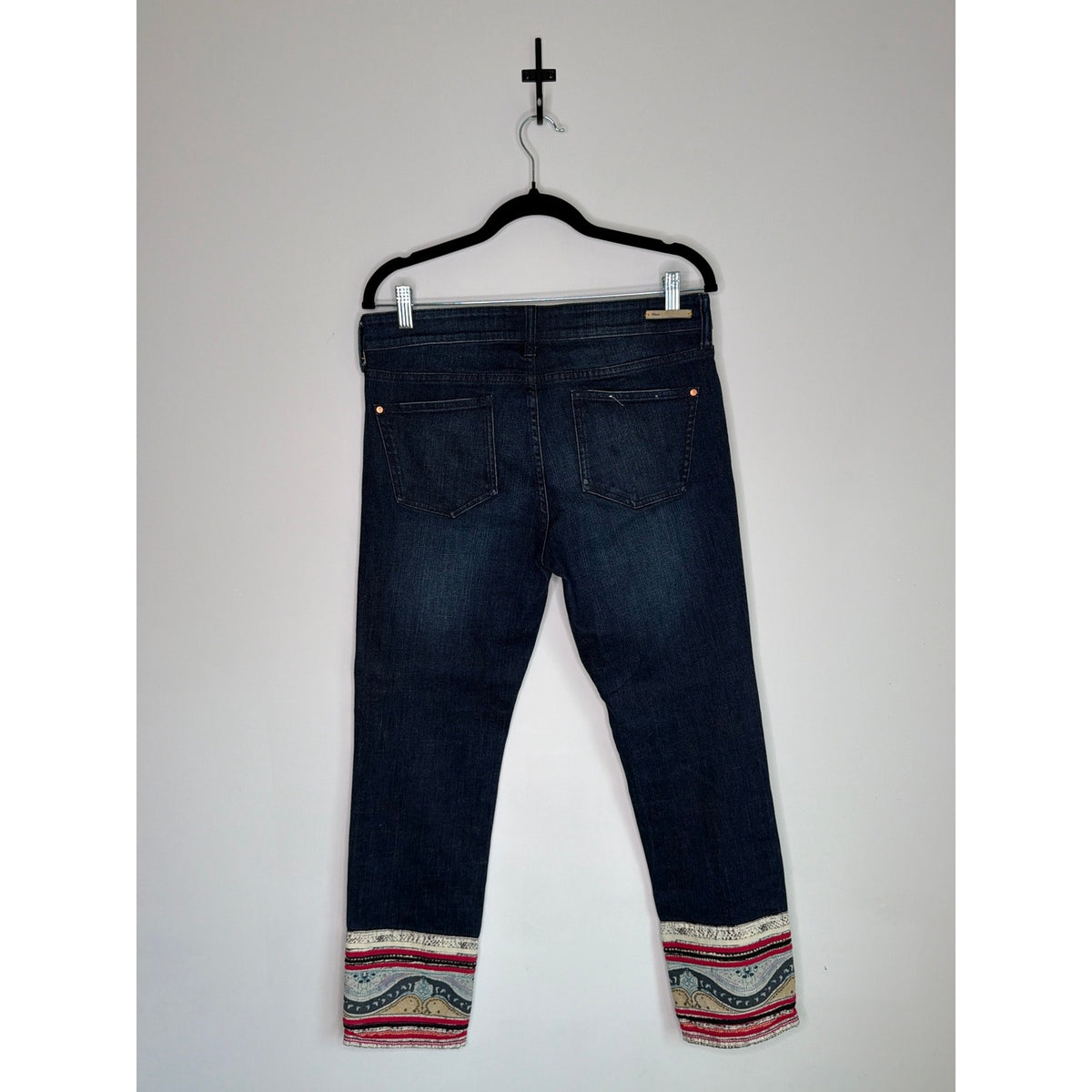 PILCRO AND THE LETTERPRESS Boho Embroidered Cuff Jean Size 29