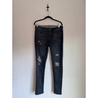WHITE HOUSE BLACK MARKET The Skinny Jeans with Sequin Distress NWT Size 4