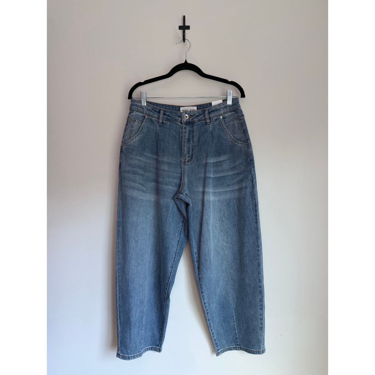 TRIBAL JEANS Audrey Mid Rise Girlfriend Barrel Leg l Jamba Balloon Jeans NWT Size 6