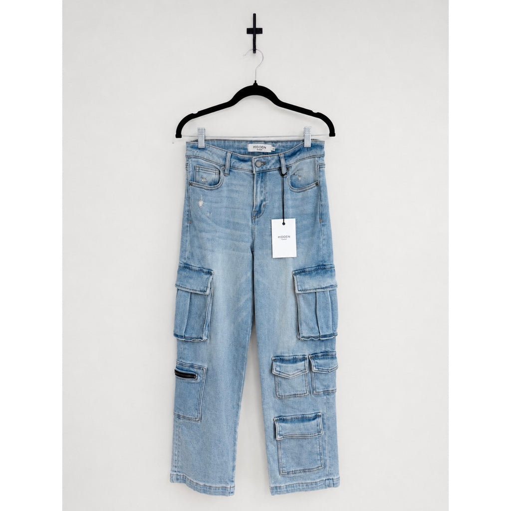 HIDDEN JEANS Tracey Cropped Relaxed Straight Jean NWT Size 26