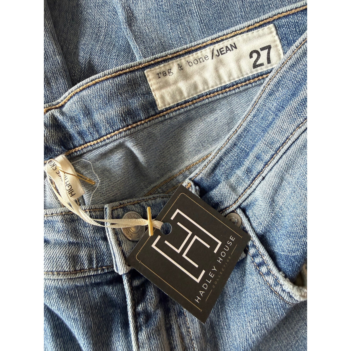 RAG & BONE JEANS Distressed High-Rise Skinny Jean NWT Size 27