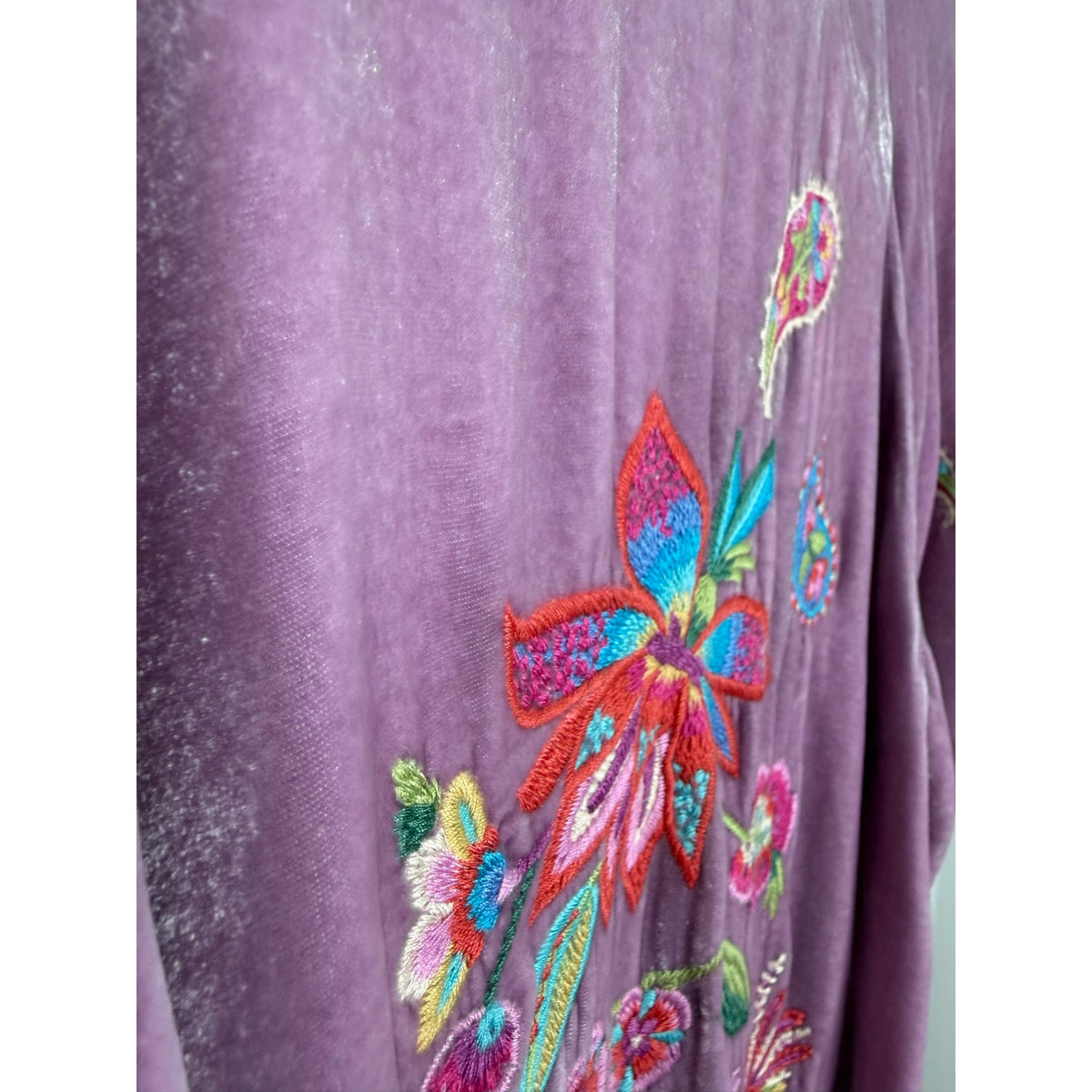 JOHNNY WAS Karime Velvet Flutter Sleeve Raglan Dress NWT Size SMALL