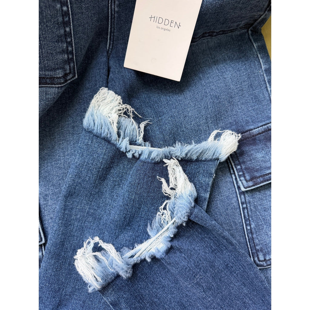 HIDDEN JEANS Quinn Cargo Cigarette Jean NWT Size 26
